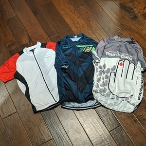 Set of cycling jerseys